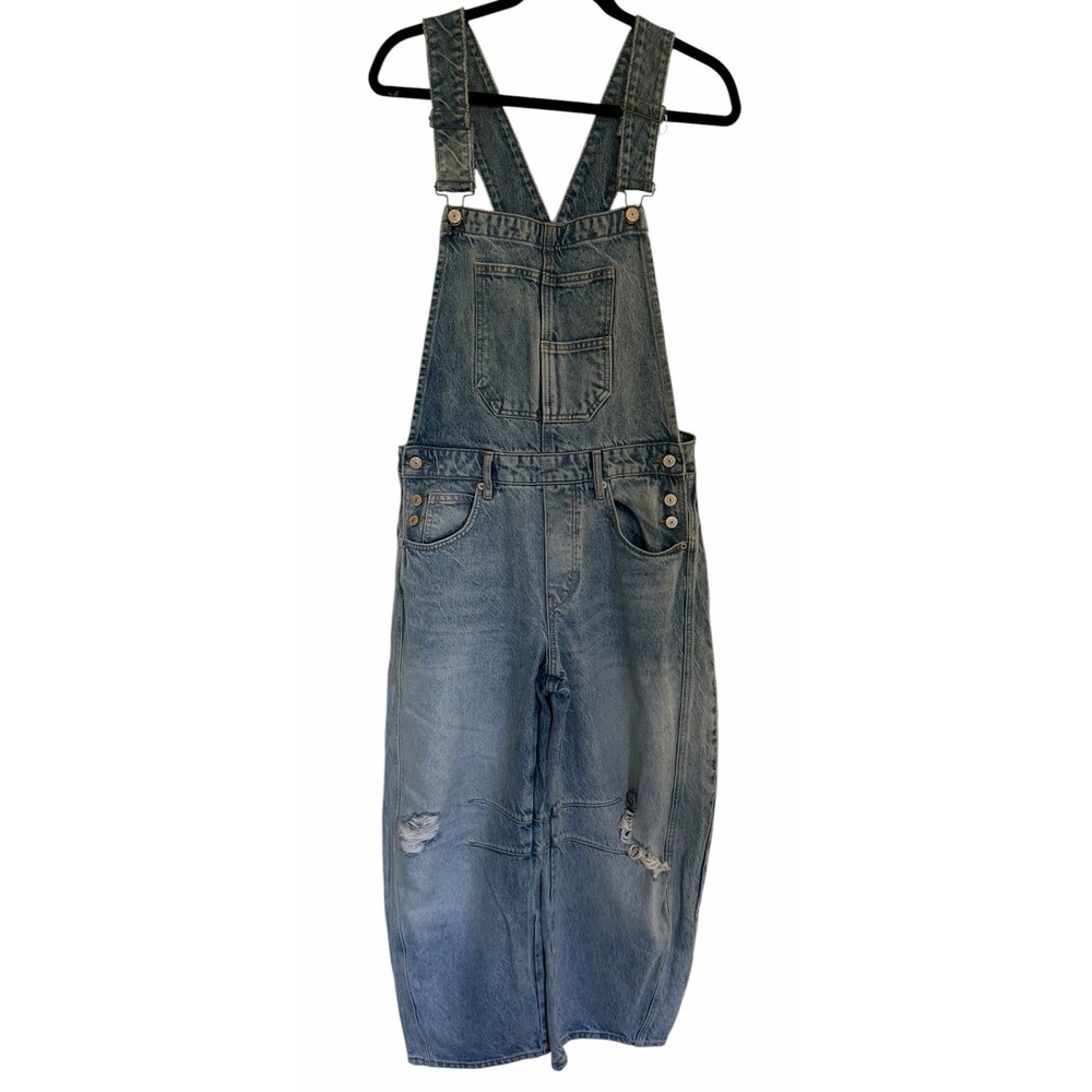 Free People We The Free Good Luck Barrel Overalls Going Steady Women's Small